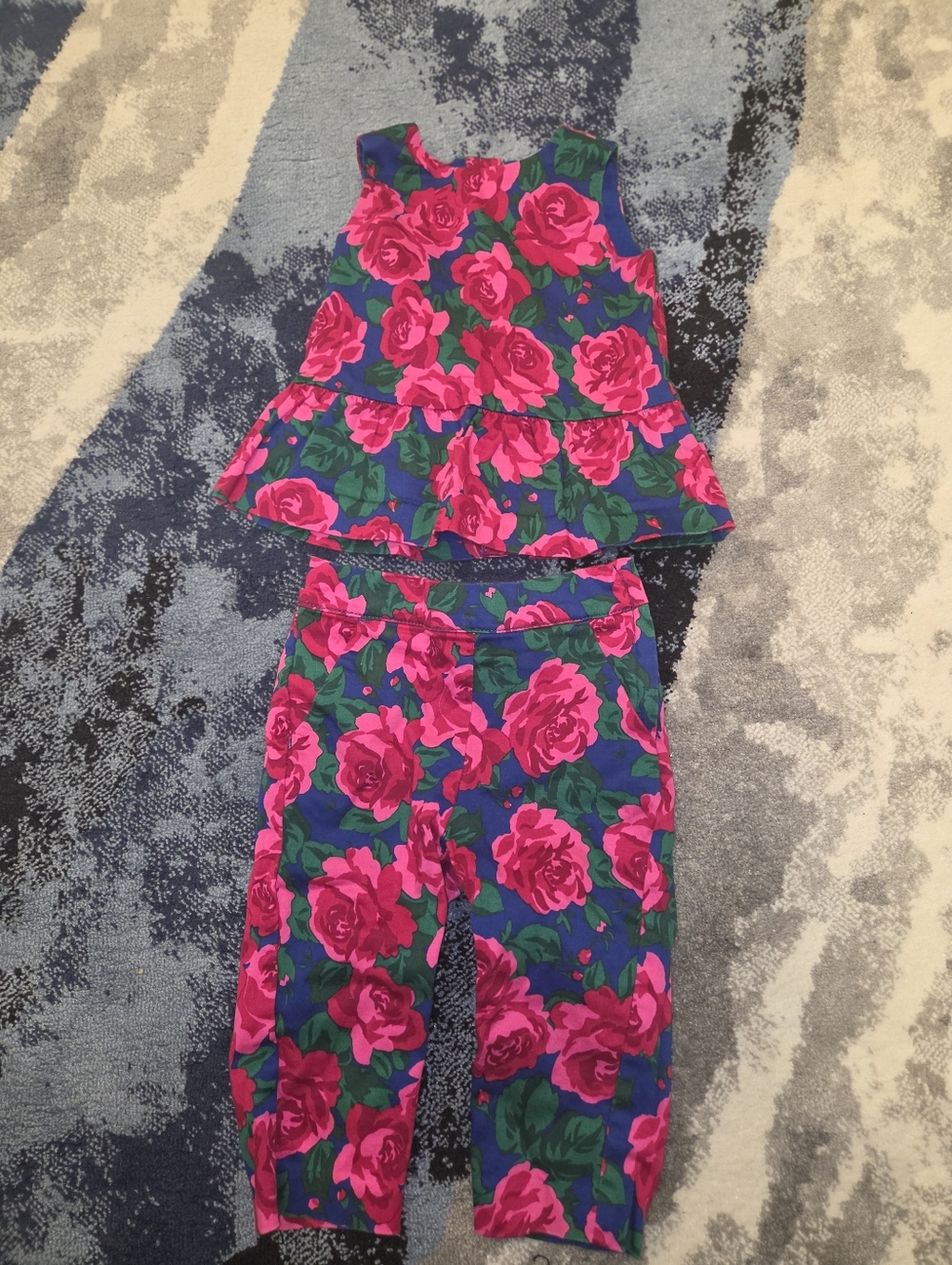 Janie And Jack Vibrant Floral Two Piece Set Size 18-24M